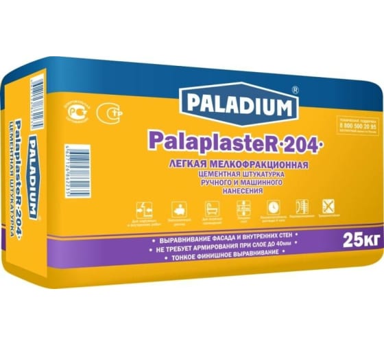 Цементная штукатурка PALADIUM PalaplasteR-204 25 кг 82198792 1