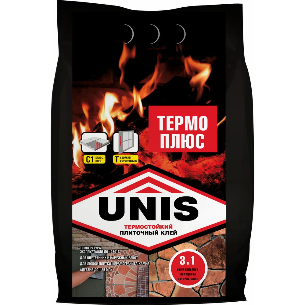Плиточный клей UNIS Термо ПЛЮС 5 кг, С1Т 4607005184764 - выгодная цена ...