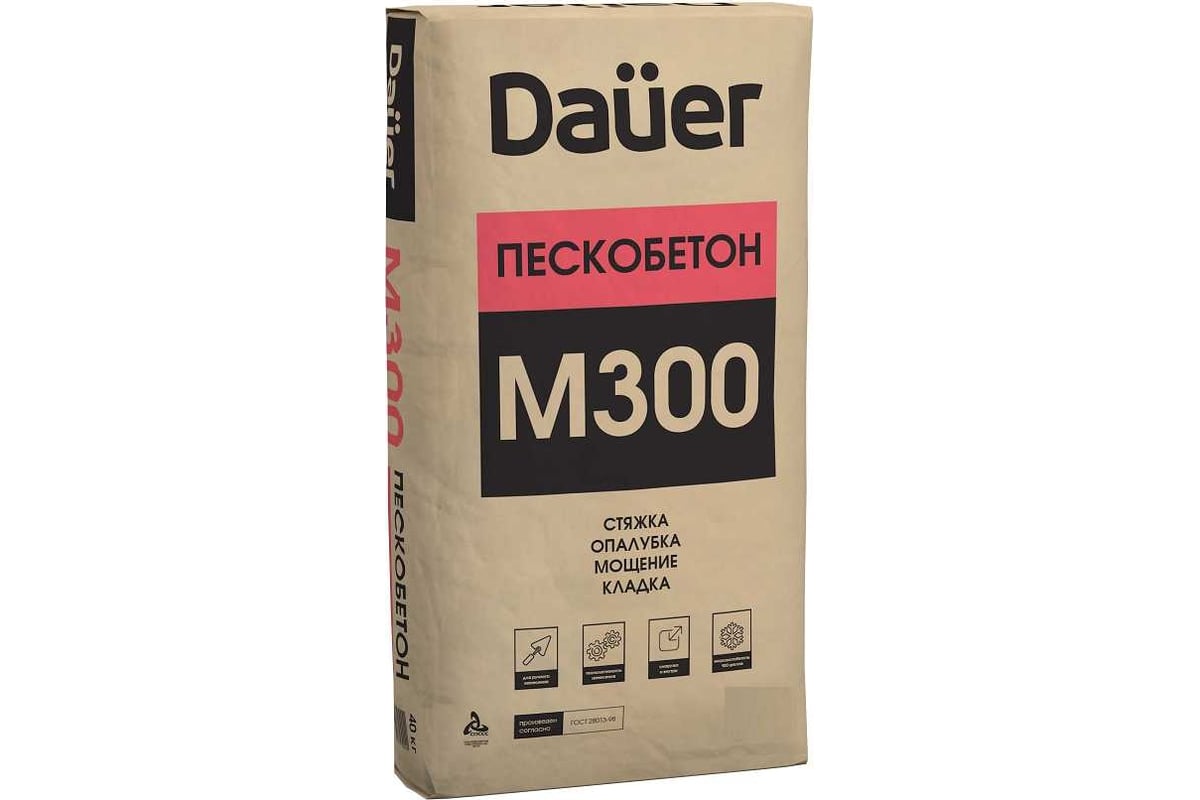 Пескобетон Dauer м-300 30 кг 32727 - выгодная цена, отзывы, характеристики,  фото - купить в Москве и РФ