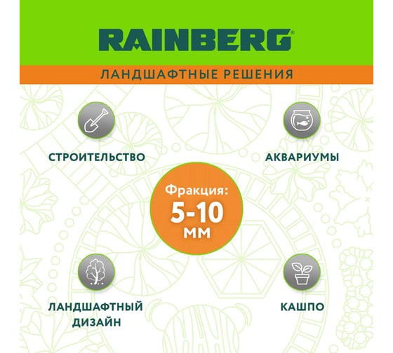 Цветная окрашенная мраморная крошка Rainberg фр. 5-10 мм, морская волна, 10 кг 6128