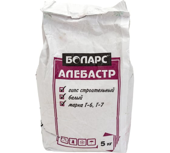 Строительный гипс БОЛАРС Алебастр 5 кг 00000003074