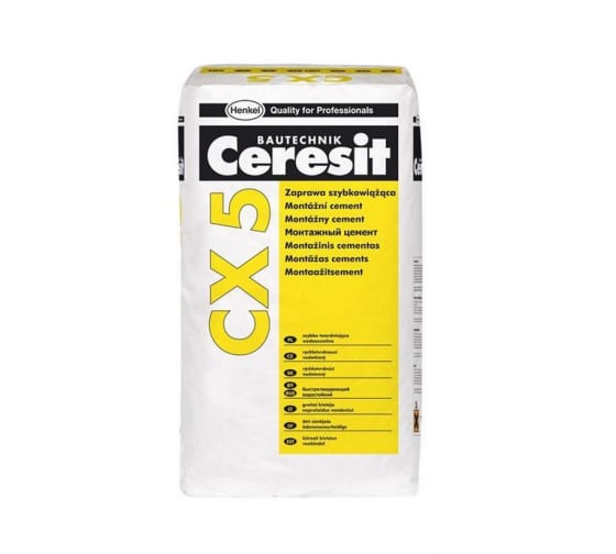 Монтажный и водоостанавливающий цемент 25 кг Ceresit CX 5/25 1