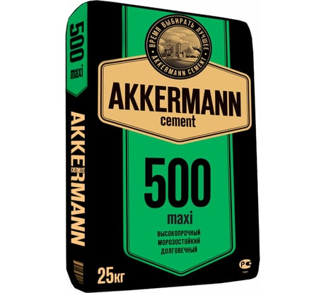 Портландцемент AKKERMAN ЦЕМ I 42,5 Н (500Д0) тара 25 кг Cem-25