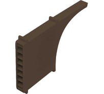 Вентиляционная коробочка Bricko V-Box 115 60x10x115 темно-коричневая, ПВХ, коробка 120 шт. 117649