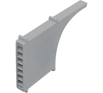 Вентиляционная коробочка Bricko V-Box 115 60x10x115, светло-серая, ПВХ, коробка 60 шт. 117641