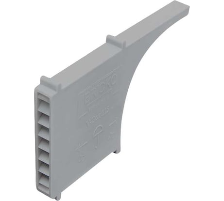 Вентиляционная коробочка Bricko V-Box 115 60x10x115, светло-серая, ПВХ, коробка 60 шт. 117641