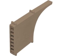 Вентиляционная коробочка Bricko V-Box 115, 115х10х60 мм, песчанно-коричневая, ПВХ, коробка 120 шт. 117647