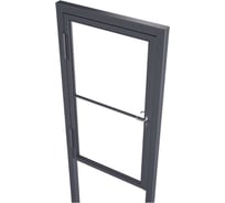 Калитка Русская Свая ПРЕМИУМ (без наполнения) для проема 1000x2000 мм, ОТКРЫВАНИЕ 4 ВИДА RAL 7024 KAL-1001