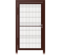 Калитка Русская Свая ПРЕМИУМ c панелью 3D, для проема 1000x2000 мм, ОТКРЫВАНИЕ 4 ВИДА RAL 8017 KAL-git-1002