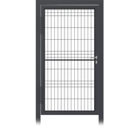 Калитка Русская Свая ПРЕМИУМ c панелью 3D, для проема 1000x2000 мм, ОТКРЫВАНИЕ 4 ВИДА RAL 7024 KAL-git-1001