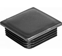 Заглушка для труб 23 Болта квадратная, 20x20 мм, черная, 10 шт. 26-0210