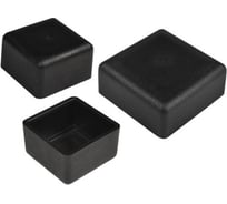 Наружная заглушка для труб Росдюбель квадратная, 80x80 мм, черная, 20 шт. 26-3080