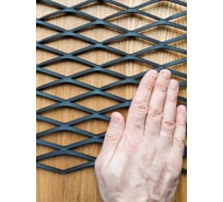 Сетка просечно вытяжная Фабрика сеток "Железный слон" ЦПВС Лофт усиленная ромб 80x30 перемычка 1.5x6 мм 1250x2000 мм стальная неокрашенная ПВЛ для мебели, ограждения, фасада, перегородок 8030-15-6-125-2