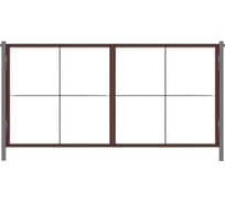 Ворота распашные Русская Свая для проема 1850x4500 мм, RAL 8017 VR-4500-8017