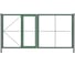 Ворота распашные с калиткой Русская Свая для проема 1850x4000 мм, RAL 6005 VR-kal-4000-6005 1