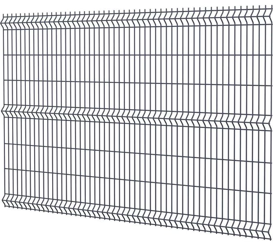 3D сетка для заборов ООО МеталлТоргСтрой 1530x2500x3,8 мм, ячейка 60x200 мм, 1 штука цинк+ППК RAL 7024 (серая) 3D15х25х38с