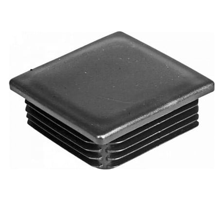 Заглушка для труб 23 Болта квадратная 25x25 мм черная, 50 шт. 26-0220ф50