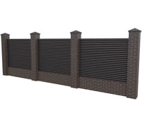 Секция ограждения МЕТАЛЛИК и КО КАВКАЗ 2000x2500 RAL 7024 Графитовый дуб О0000134293