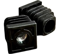 Заглушка для труб 23 БОЛТА с резьбой М8 квадратная 25х25 мм, 4 шт 32-0110ф4