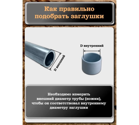 Заглушка для труб 23 БОЛТА наружная, круглая, d 22 мм, серая, 4 шт 26-2112ф4