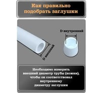 Заглушка для труб 23 БОЛТА наружная, круглая, d 28 мм, белая, 4 шт 26-2134ф4