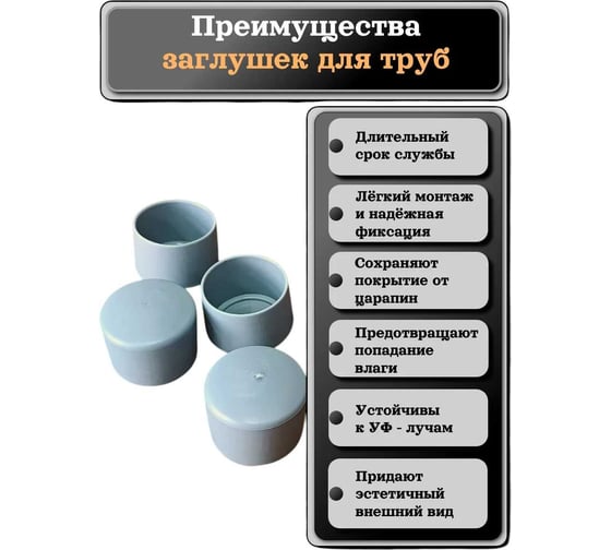 Заглушка для труб 23 Болта наружная круглая d 4 мм серая, 16 шт 26-2013ф16