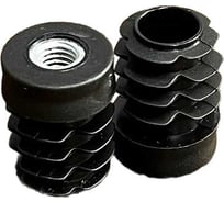 Заглушка для труб 23 БОЛТА с резьбой М6, круглая d 18 мм, 2 шт., 32-0210ф2