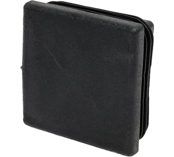 Заглушка для труб НАКРЕПКО внутр квадратная черная 40х40мм  (50 шт) в пакете 1/1 516809 1