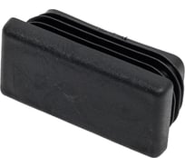 Заглушка для труб НАКРЕПКО внутр квадратная черная 40х20мм  (50 шт) в пакете 1/1 516811