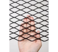 Cетка просечно вытяжная Фабрика сеток Железный слон Лофт ромб 50х22 пер. 1.5х3мм рулон 1250х2000 ЦПВС / ПВЛ стальная неокрашенная для мебели, перегородки 5022-15-3-125-2