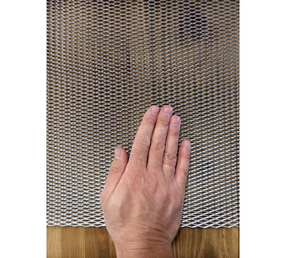 Сетка просечно вытяжная Фабрика сеток Железный слон ЦПВС оцинкованная ромб 16х6 перемычка 0.7х1.5 мм 1000х5000 мм, ПВЛ для мебели, ограждения, защиты 1606-07-147-1-5Z 1