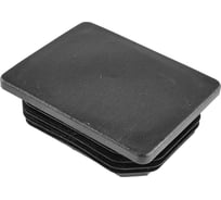 Заглушка пластиковая Миниворкс для прямоугольной трубы размером 90x70 мм, цвет черный –  (2 шт.) ILR90x70