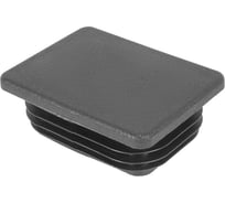 Заглушка пластиковая Миниворкс для прямоугольной трубы размером 80x60 мм, цвет черный –  (2 шт.) ILR80X60+4