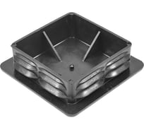 Заглушка пластиковая Миниворкс квадратная 100х100, практичная, серия ILQ, стенка 5.0-8.0 мм, цвет черный –  (1 шт.) ILQ100+5