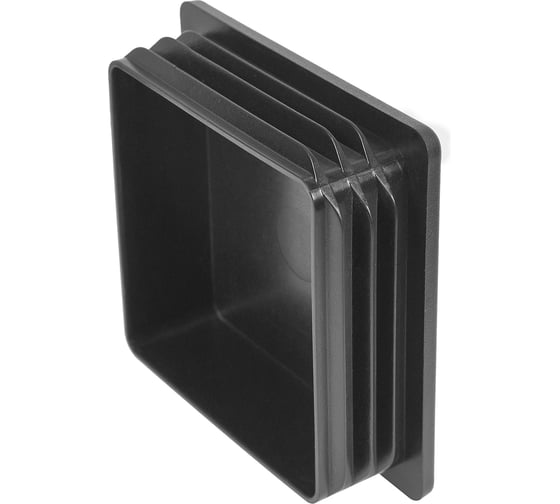 Заглушка пластиковая Миниворкс квадратная 100х100, практичная, стенка 1.2-5.0 мм, цвет белый – (10 шт.) 100-100ПБС 1