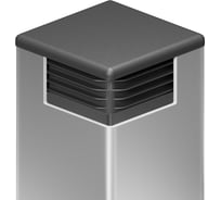 Заглушка пластиковая Миниворкс квадратная 100х100, практичная, стенка 1.2-5.0 мм, цвет серый –  (10 шт.) 100-100ПСС