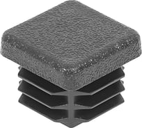 Заглушка пластиковая Миниворкс квадратная 20х20, практичная, стенка 1.0-3.0 мм, цвет черный –  (65 шт.) 20-20ПЧС