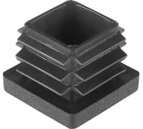 Заглушка пластиковая Миниворкс квадратная 25х25, практичная, стенка 0.5-2.5 мм, цвет коричневый –  (45 шт.) 25-25ПКЧС