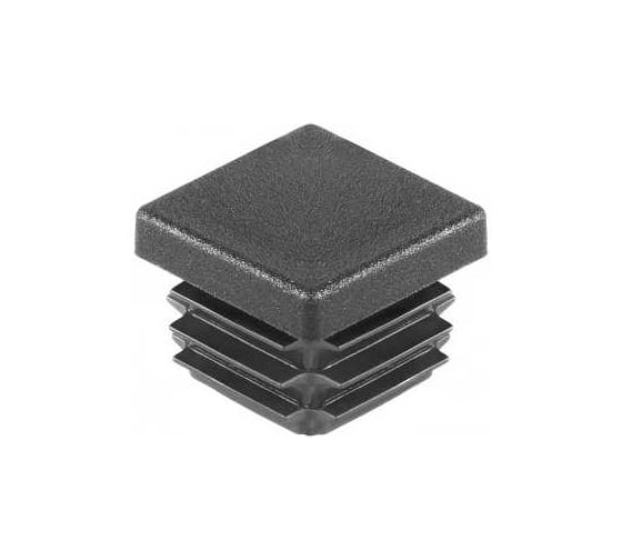 Заглушка пластиковая Миниворкс квадратная 25х25, практичная, стенка 0.5-2.5 мм, цвет белый –  (45 шт.) 25-25ПБС 1