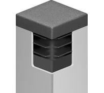 Заглушка пластиковая Миниворкс квадратная 20х20, практичная, стенка 1.0-3.0 мм, цвет белый –  (55 шт.) 20-20ПБС