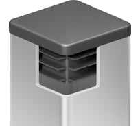 Заглушка пластиковая Миниворкс квадратная 35х35, практичная, цвет черный –  (25 шт.) 35-35ПЧС