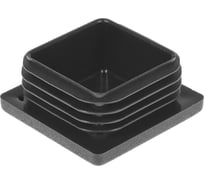 Заглушка пластиковая Миниворкс квадратная 45х45, практичная, серия ILQ, стенка 3.0-5.0 мм, цвет черный –  (10 шт.) ILQ45+3