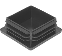 Заглушка пластиковая Миниворкс квадратная 50х50, практичная, стенка 1.0-3.0 мм, цвет черный –  (20 шт.) 50-50ПЧС