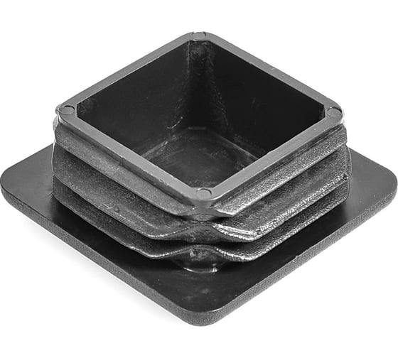 Заглушка пластиковая Миниворкс квадратная 60х60, практичная, серия ILQ, стенка 2.5-5.0 мм, цвет черный – (2 шт.) ILQ60+3 1