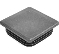 Заглушка пластиковая Миниворкс квадратная 80х80, практичная, серия ILQ, стенка 4.0-7.0 мм, цвет черный –  (2 шт.) ILQ80+4