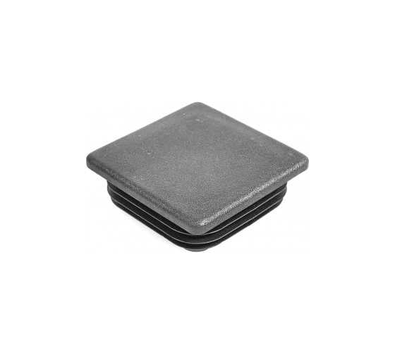 Заглушка пластиковая Миниворкс квадратная 80х80, практичная, серия ILQ, стенка 4.0-7.0 мм, цвет черный –  (2 шт.) ILQ80+4 1