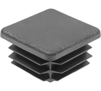 Заглушка пластиковая Миниворкс квадратная 40х40, практичная, стенка 1.0-4.0 мм, цвет коричневый –  (20 шт.) 40-40ПКЧС