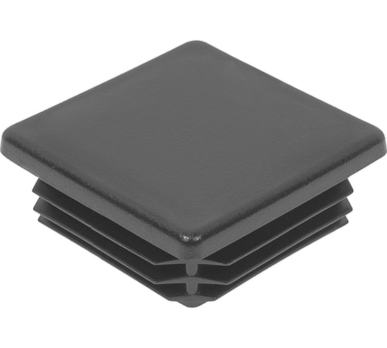 Заглушка пластиковая Миниворкс квадратная 50х50, практичная, стенка 1.0-3.0 мм, цвет белый – (15 шт.) 50-50ПБС 1