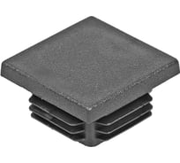 Заглушка пластиковая Миниворкс квадратная для трубы размером 40x40 мм, цвет черный –  (10 шт.) ILQ40+3