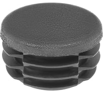 Заглушка пластиковая Миниворкс круглая Ø40, практичная, стенка 0.8-3.5 мм, цвет черный –  (25 шт.) 40ПЧС